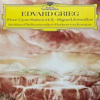 EDVARD GRIEG / HERBERT VON KARAJAN "Peer Gynt-Suiten 1 & 2 / Sigurd Jorsalfar" (LP)