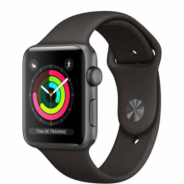 Умные часы Apple Watch Series 3 GPS 42mm Space Gray Aluminum Case with Gray Sport Band 