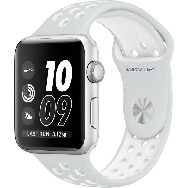 Умные часы Apple Watch Nike+ 42mm Silver Aluminum Case with Pure Platinum/White Nike Sport Band 