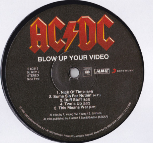 Виниловая пластинка AC/DC "Blow Up Your Video" (LP)