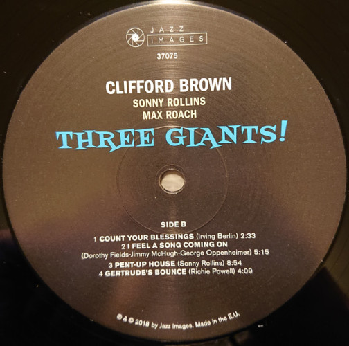 Виниловая пластинка CLIFFORD BROWN, SONNY ROLLINS, MAX ROACH "Three Giants!" (LP)
