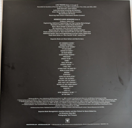 Виниловая пластинка DEPECHE MODE "Memento Mori" (BLUE 4LP) 