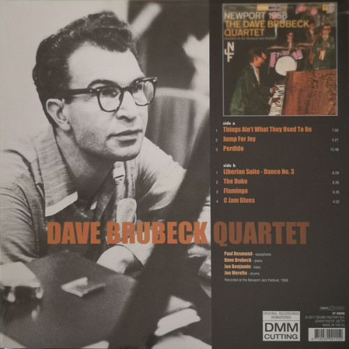 Виниловая пластинка DAVE BRUBECK QUARTET "Newport 1958" (LP)