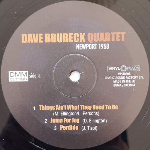 Виниловая пластинка DAVE BRUBECK QUARTET "Newport 1958" (LP)