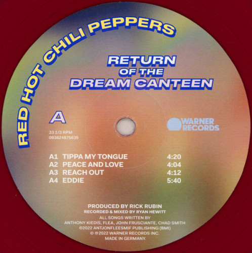 Виниловая пластинка RED HOT CHILI PEPPERS "Return Of The Dream Canteen" (VIOLET 2LP) 