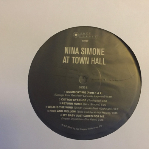 Виниловая пластинка NINA SIMONE "Nina Simone At Town Hall" (DELUXE LP)