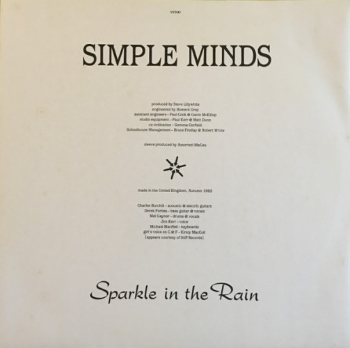 Виниловая пластинка SIMPLE MINDS "Sparkle In The Rain" (NM LP) 