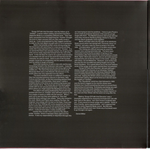 Пластинка DEPECHE MODE "Songs Of Faith And Devotion" (MUTE STUMM106 NM LP) 