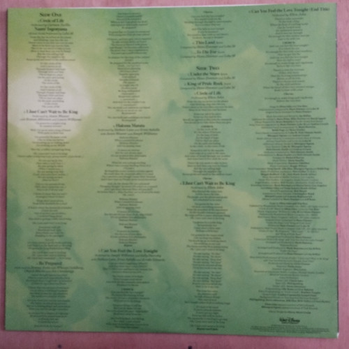 Виниловая пластинка VARIOUS ARTISTS "The Lion King (Original Motion Picture Soundtrack)" (OST LP) 