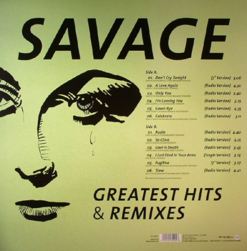 Виниловая пластинка SAVAGE "Greatest Hits & Remixes" (LP)