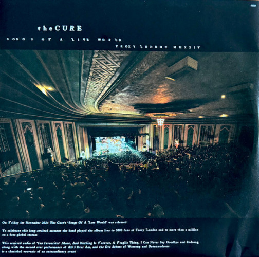 Виниловая пластинка CURE "Songs Of A Live World: Troxy London MMXXIV" (LP)