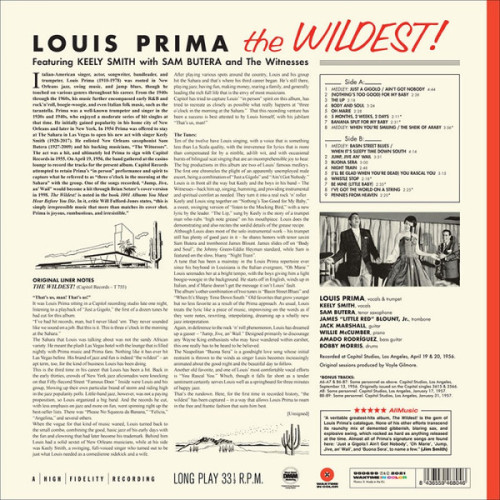 Виниловая пластинка LOUIS PRIMA "The Wildest!" (RED LP) 