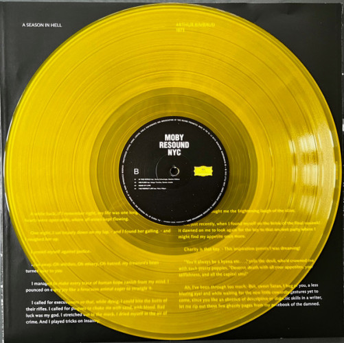 Виниловая пластинка MOBY "Resound NYC" (YELLOW 2LP)