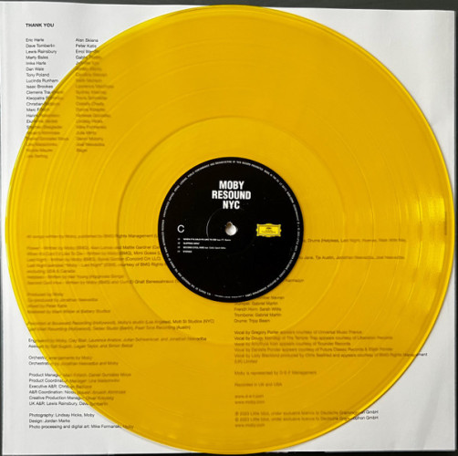Виниловая пластинка MOBY "Resound NYC" (YELLOW 2LP)
