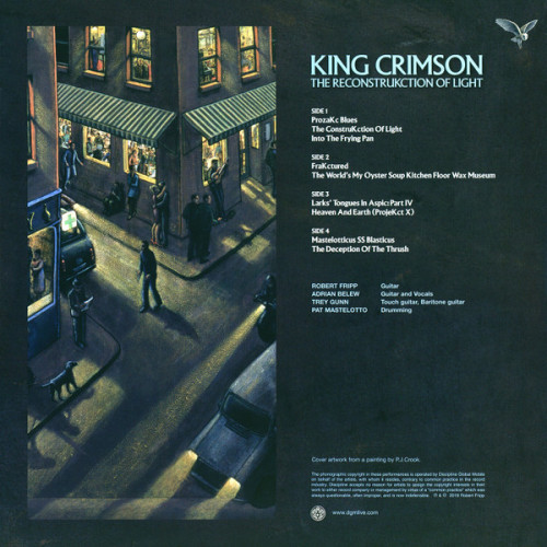 Виниловая пластинка KING CRIMSON "The ReconstruKction Of Light" (2LP)