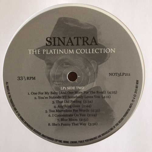 Виниловая пластинка FRANK SINATRA "The Platinum Collection" (NOT3LP211 LP) 