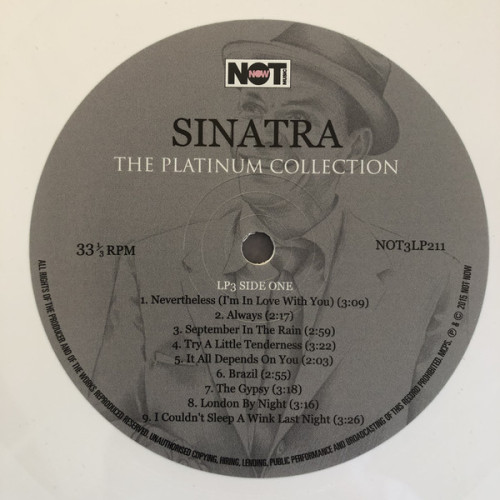 Виниловая пластинка FRANK SINATRA "The Platinum Collection" (NOT3LP211 LP) 