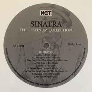 Виниловая пластинка FRANK SINATRA "The Platinum Collection" (NOT3LP211 LP) 