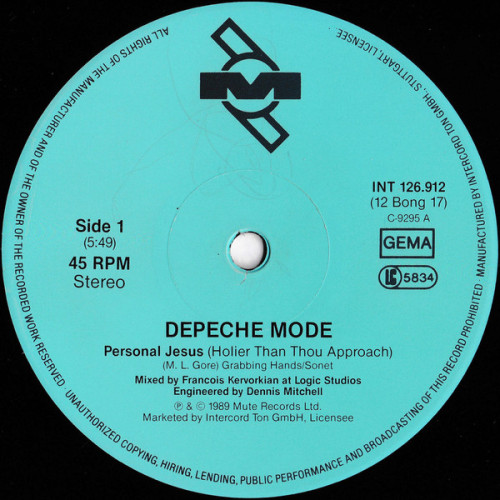 Виниловая пластинка DEPECHE MODE "Personal Jesus" (NM/NM INT 126.912 LP)