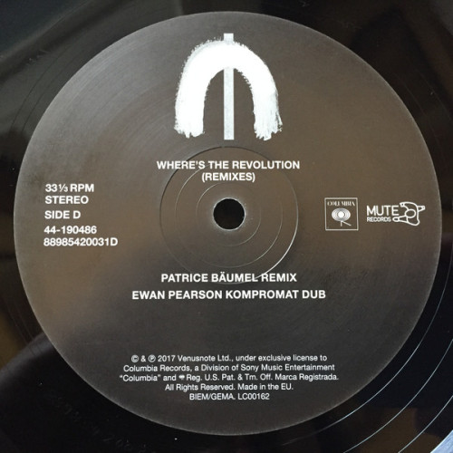 Виниловая пластинка Depeche Mode ‎"Where's The Revolution [Remixes]" (2x12") 