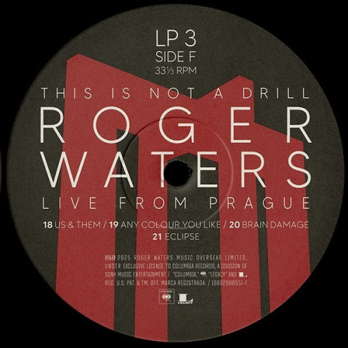 Виниловая пластинка ROGER WATERS "This Is Not A Drill (Live From Prague)" (4LP)
