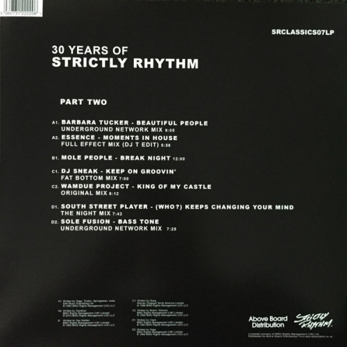 Виниловая пластинка VARIOUS ARTISTS "30 Years Of Strictly Rhythm Part Two" (CLEAR 2LP)