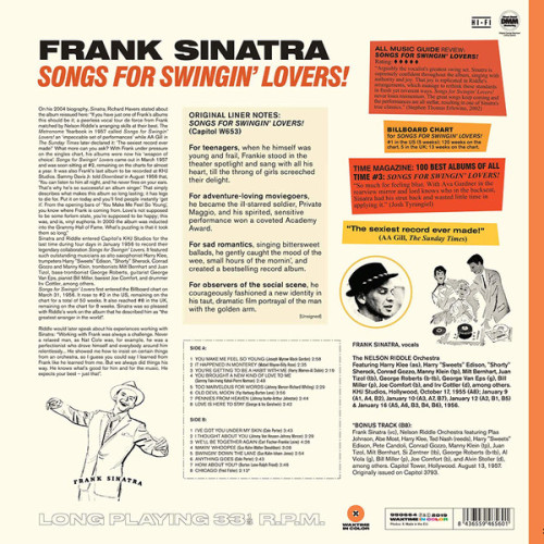 Виниловая пластинка FRANK SINATRA "Songs for Swingin Lovers" (ORANGE LP) 