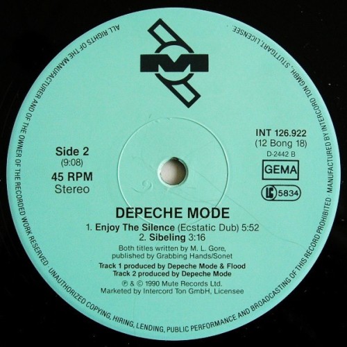Виниловая пластинка DEPECHE MODE "Enjoy The Silence" (INT 126.922 NM LP)