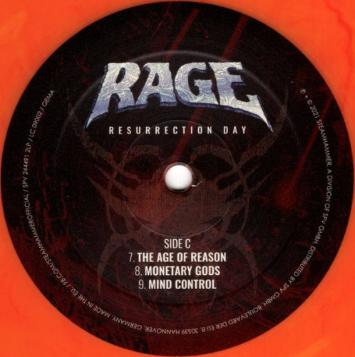 Виниловая пластинка RAGE "Resurrection Day" (ORANGE 2LP) 