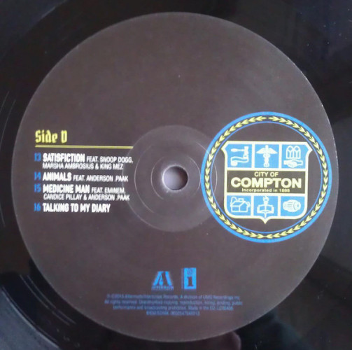 Виниловая пластинка DR.DRE "Compton (A Soundtrack By Dr. Dre)" (2LP) 