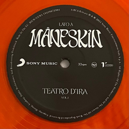 Виниловая пластинка MANESKIN "Teatro D`Ira - Vol.I" ORANGE LP) 
