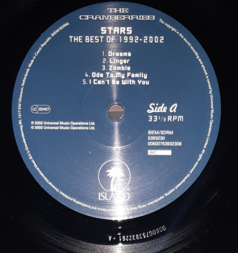 Виниловая пластинка CRANBERRIES "Stars: The Best Of 1992-2002" (2LP)