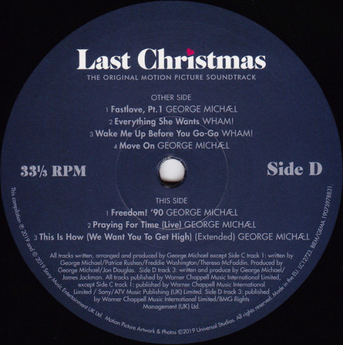 Виниловая пластинка George Michael & Wham! "Last Christmas (The Original Motion Picture Soundtrack)" (2LP) 
