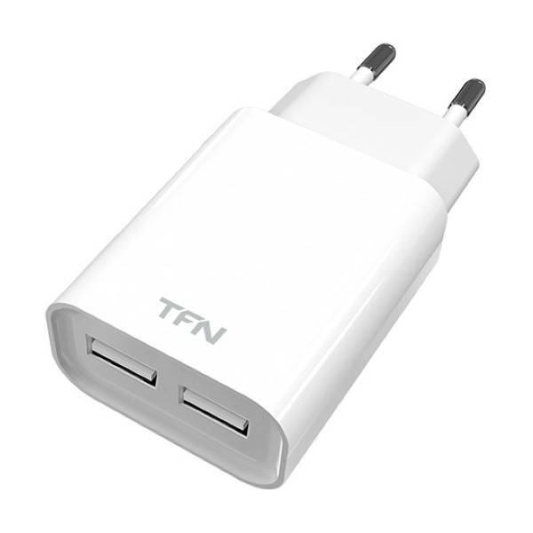 Сетевое зарядное устройство TFN 2.4A без кабеля (TFN-WC2U24A) 