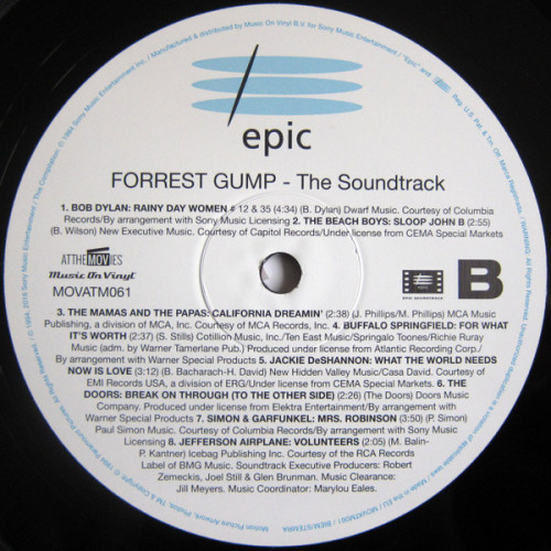 Виниловая пластинка VARIOUS ARTISTS "Forrest Gump (The Soundtrack)" (OST 2LP) 