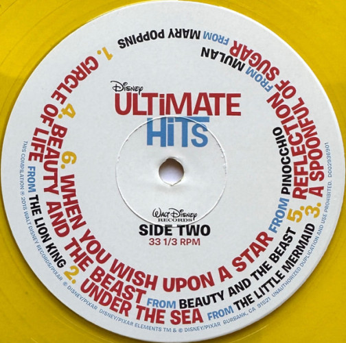Виниловая пластинка VARIOUS ARTISTS "Disney Ultimate Hits" (YELLOW LP) 