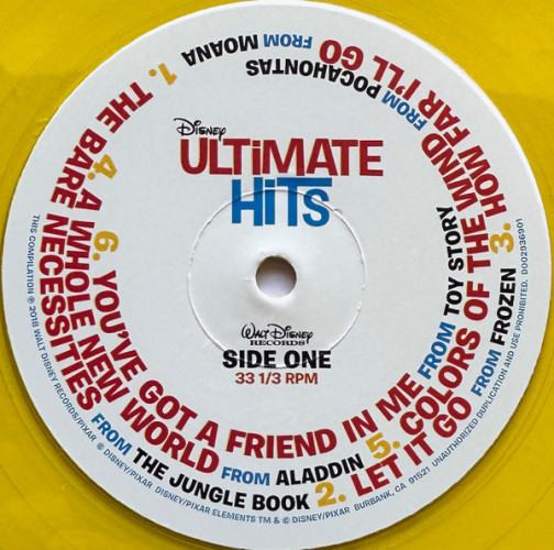 Виниловая пластинка VARIOUS ARTISTS "Disney Ultimate Hits" (YELLOW LP) 