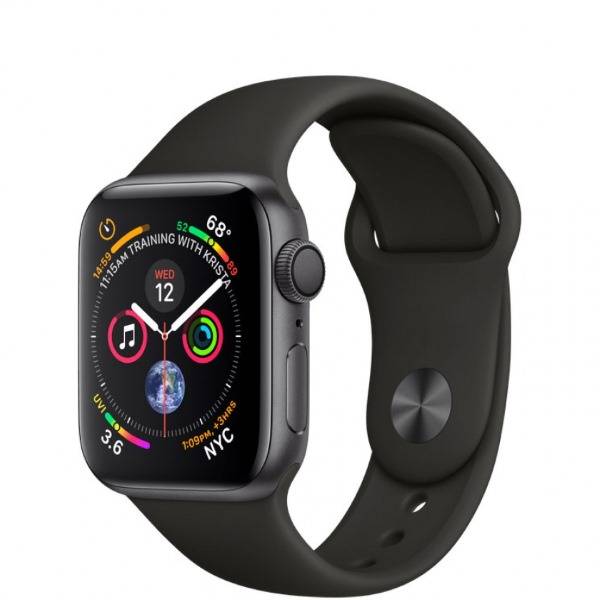 Умные часы Apple Watch Series 4 GPS 40mm Space Gray Aluminum Case with Black Sport Band 