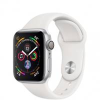 Apple Watch Series 4 GPS 40mm Silver Aluminum Case with White Sport Band