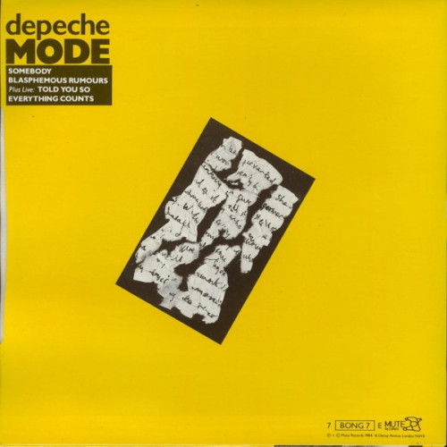 Пластинка DEPECHE MODE "Blasphemous Rumours / Somebody" (MUTE 7BONG7 EX LP) 