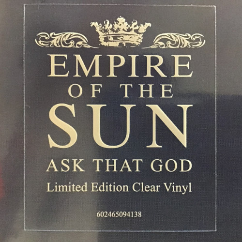 Виниловая пластинка EMPIRE OF THE SUN "Ask That God" (CLEAR LP) 