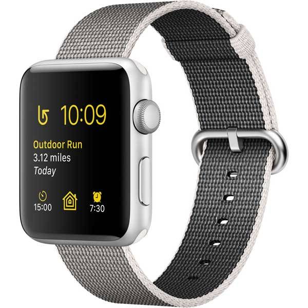 Умные часы Apple Watch Series 2 42mm Silver Aluminum Case with Pearl Woven Nylon 