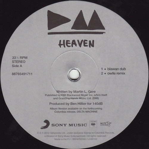 Пластинка DEPECHE MODE "Heaven" (NM LP)