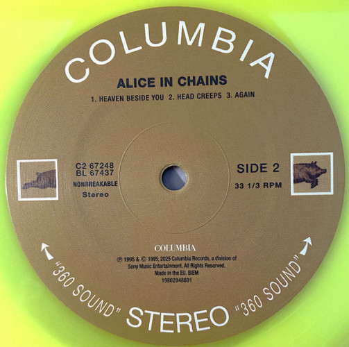 Виниловая пластинка ALICE IN CHAINS "Alice In Chains" (YELLOW 2LP) 