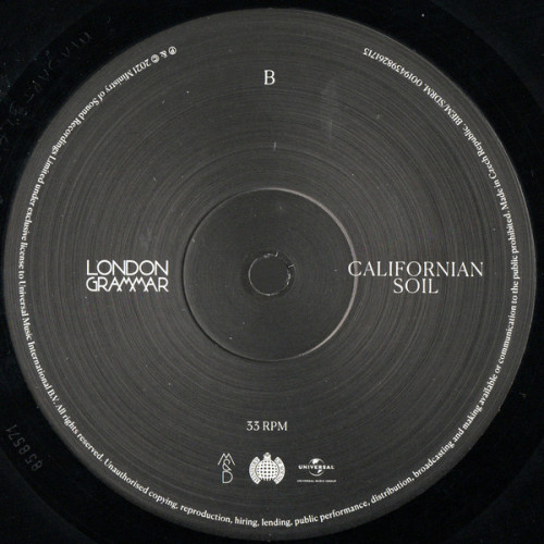 Виниловая пластинка LONDON GRAMMAR "Californian Soil" (LP) 