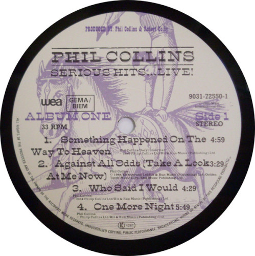 Виниловая пластинка PHIL COLLINS "Serious Hits...Live!" (VG+/VG+ LP)