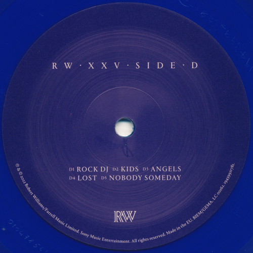 Виниловая пластинка ROBBIE WILLIAMS "XXV" (BLUE 2LP) 