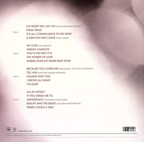 Виниловая пластинка CELINE DION "My Love Essential Collection" (2LP) 