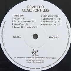 BRIAN ENO &quot;Music For Films&quot; (LP)
