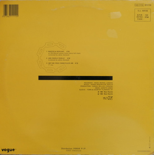 Виниловая пластинка DEPECHE MODE "Master And Servant (An ON-USound Science Fiction Dance Hall Classic)" (EX/EX LP) 